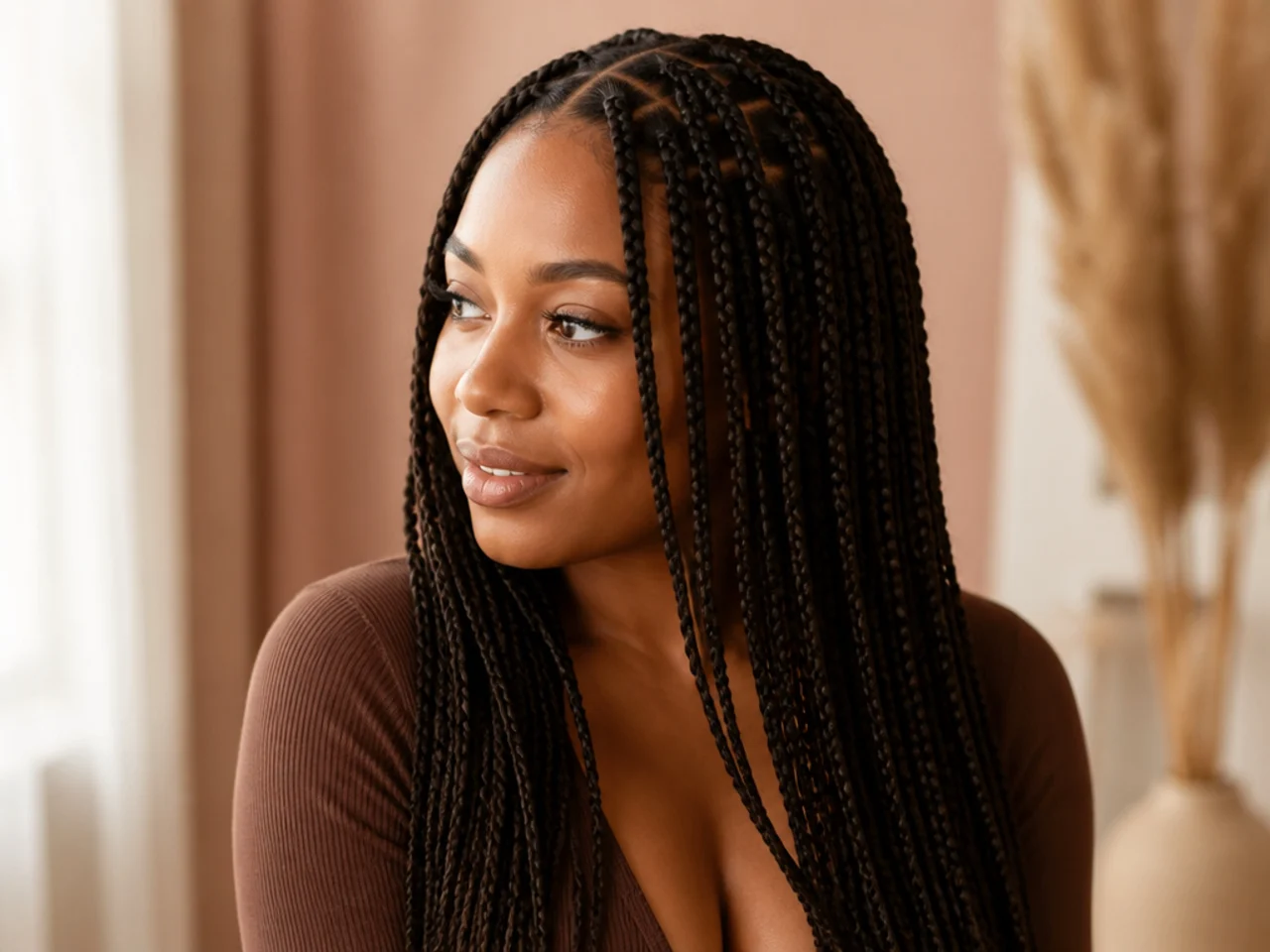 Three-quarter view of a finished self-installed medium braid set