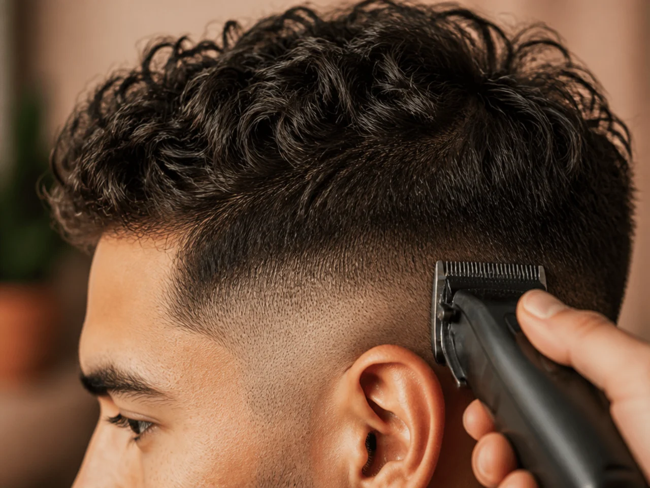 The first clipper pass of a mid fade