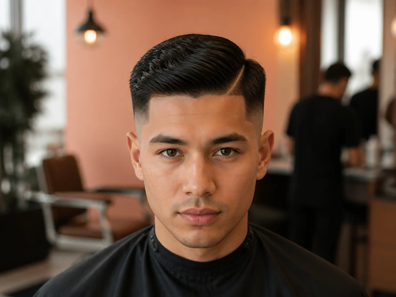 A barbershop appointment being booked
