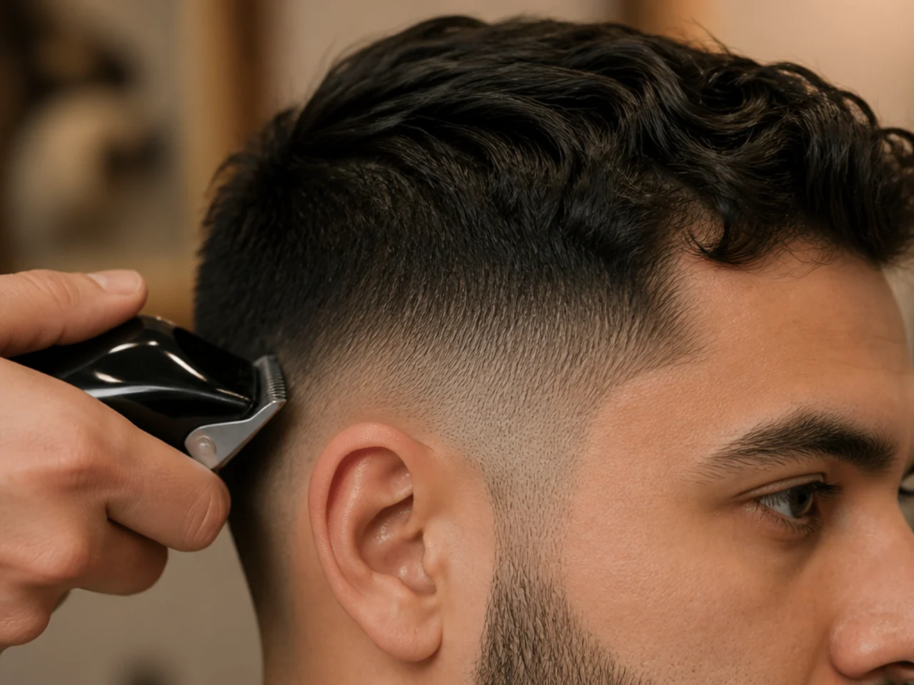 A mid fade being maintained between appointments