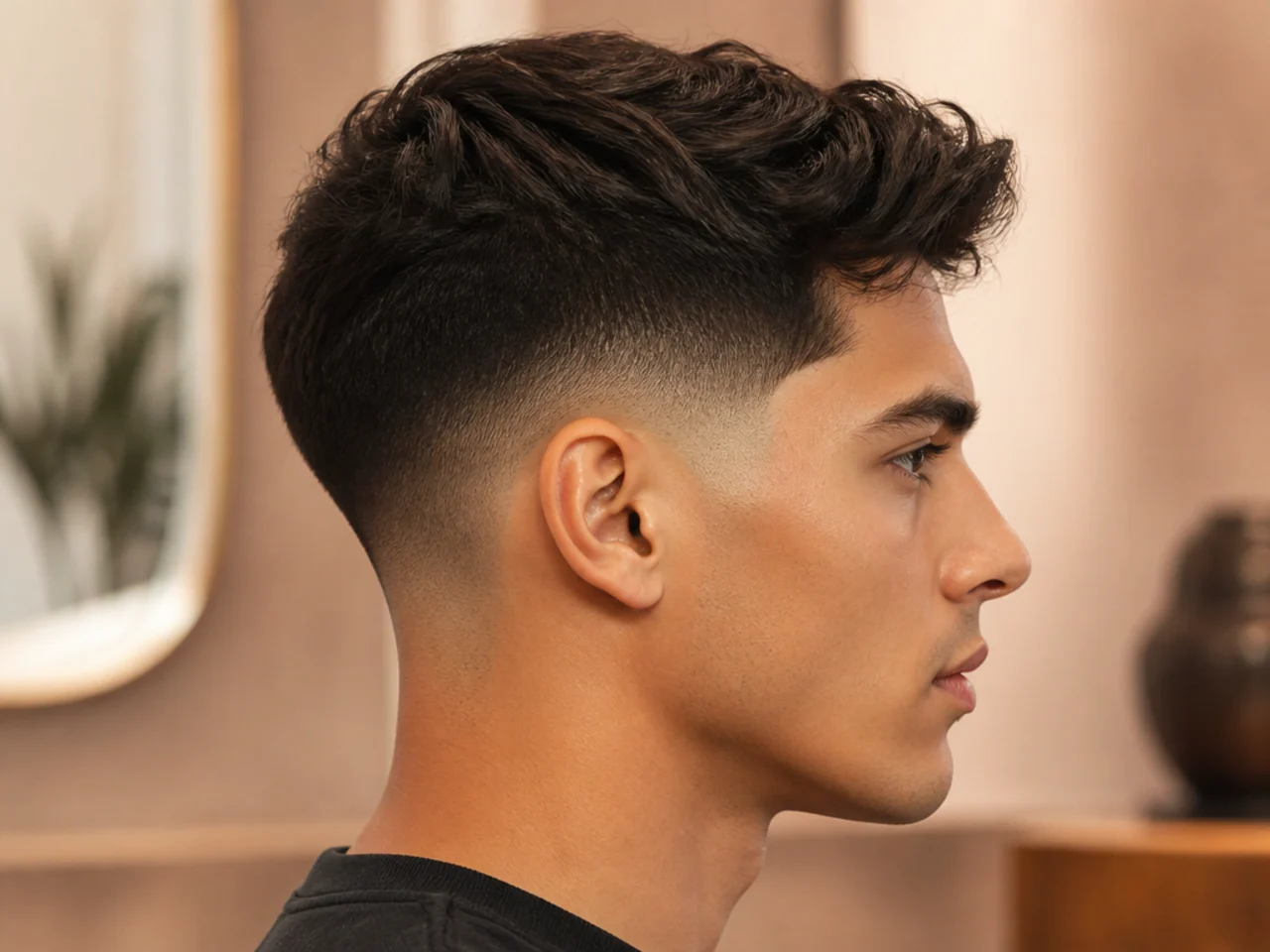 The temple and parietal ridge marked on a head in profile