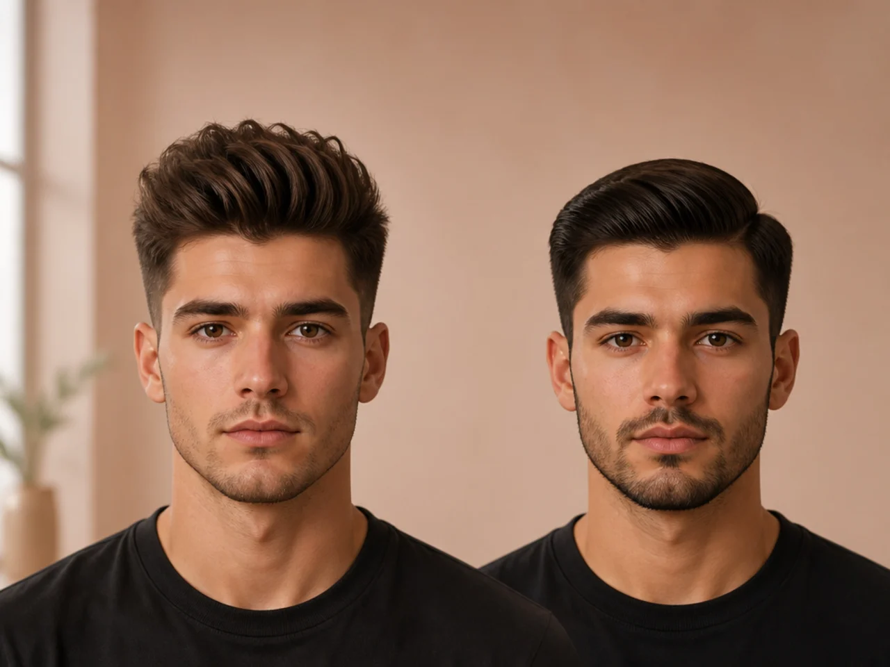 Height and width compared on two face shapes