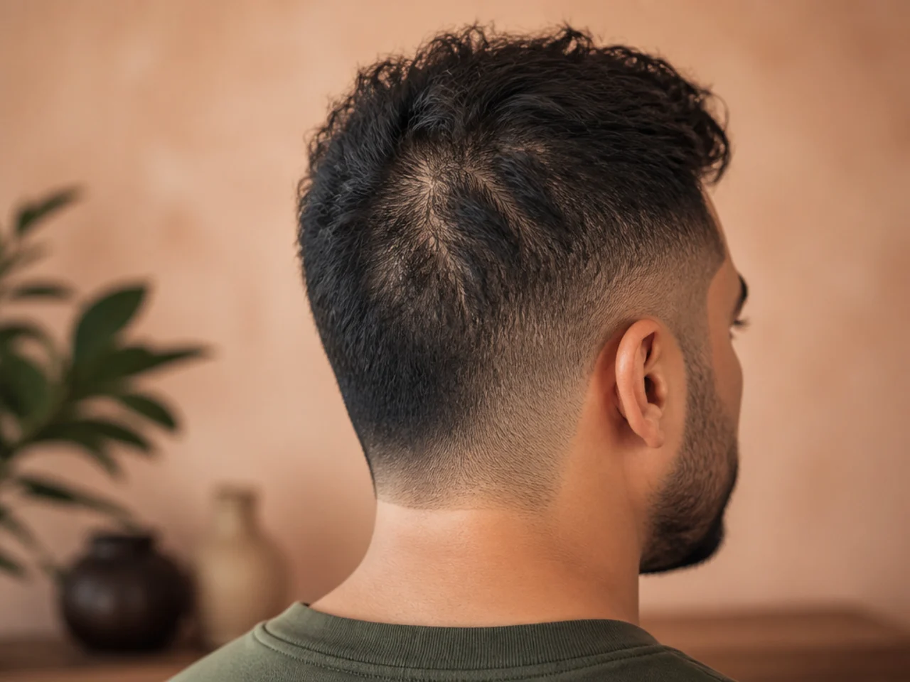 Uneven density mapped across a head