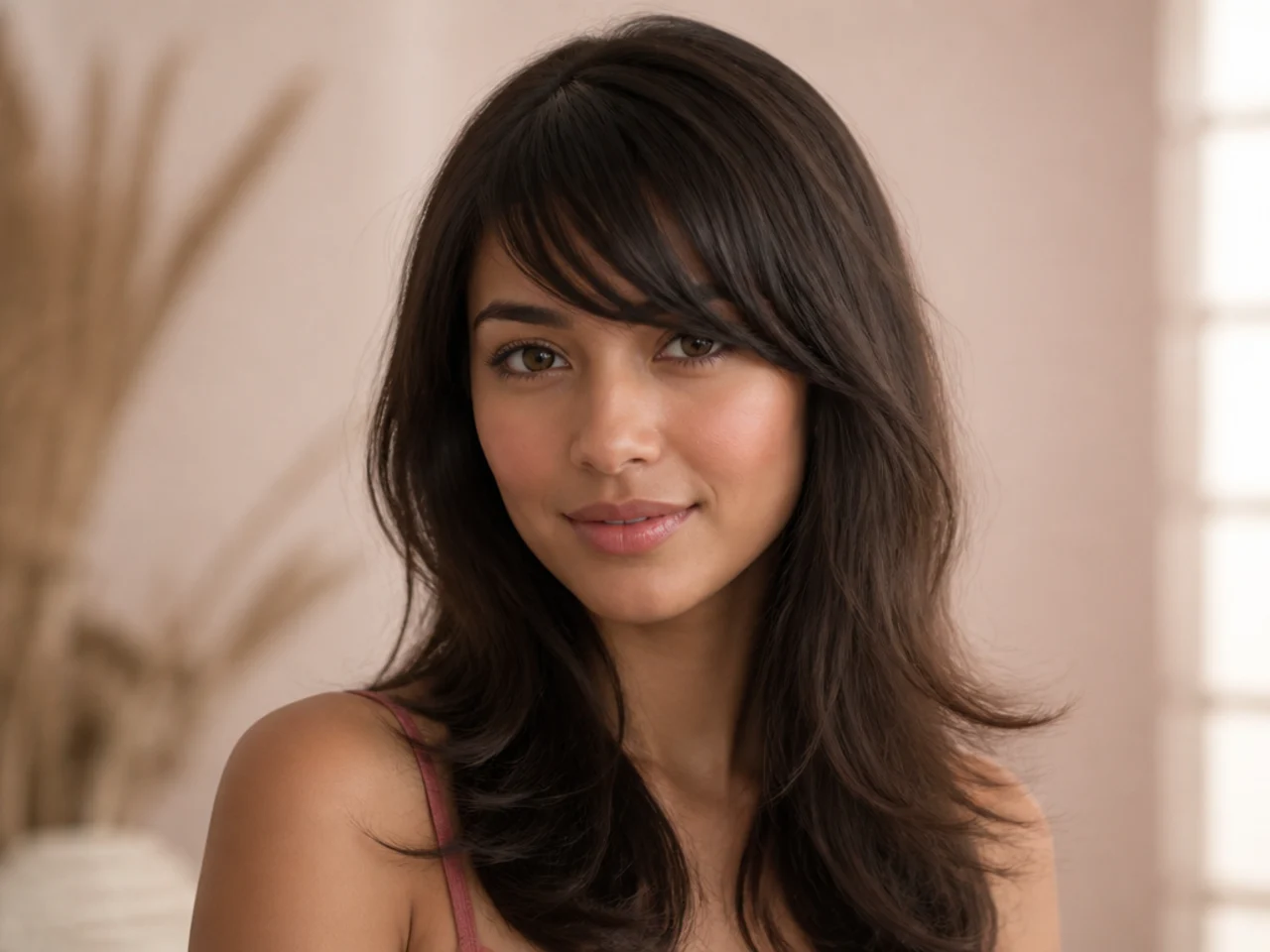 A freshly cut fringe styled into its sweep