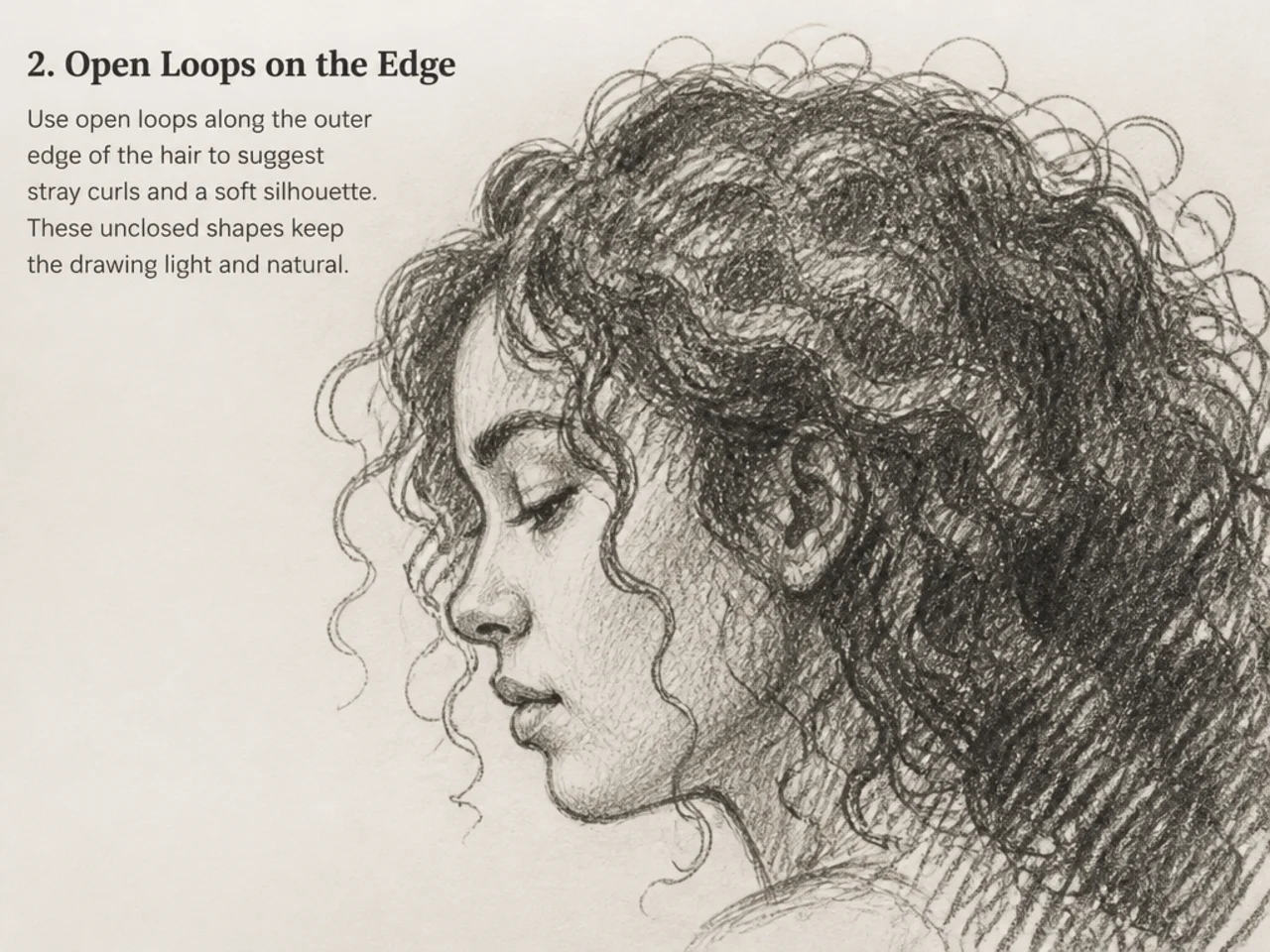 Open loops sketched along a silhouette edge