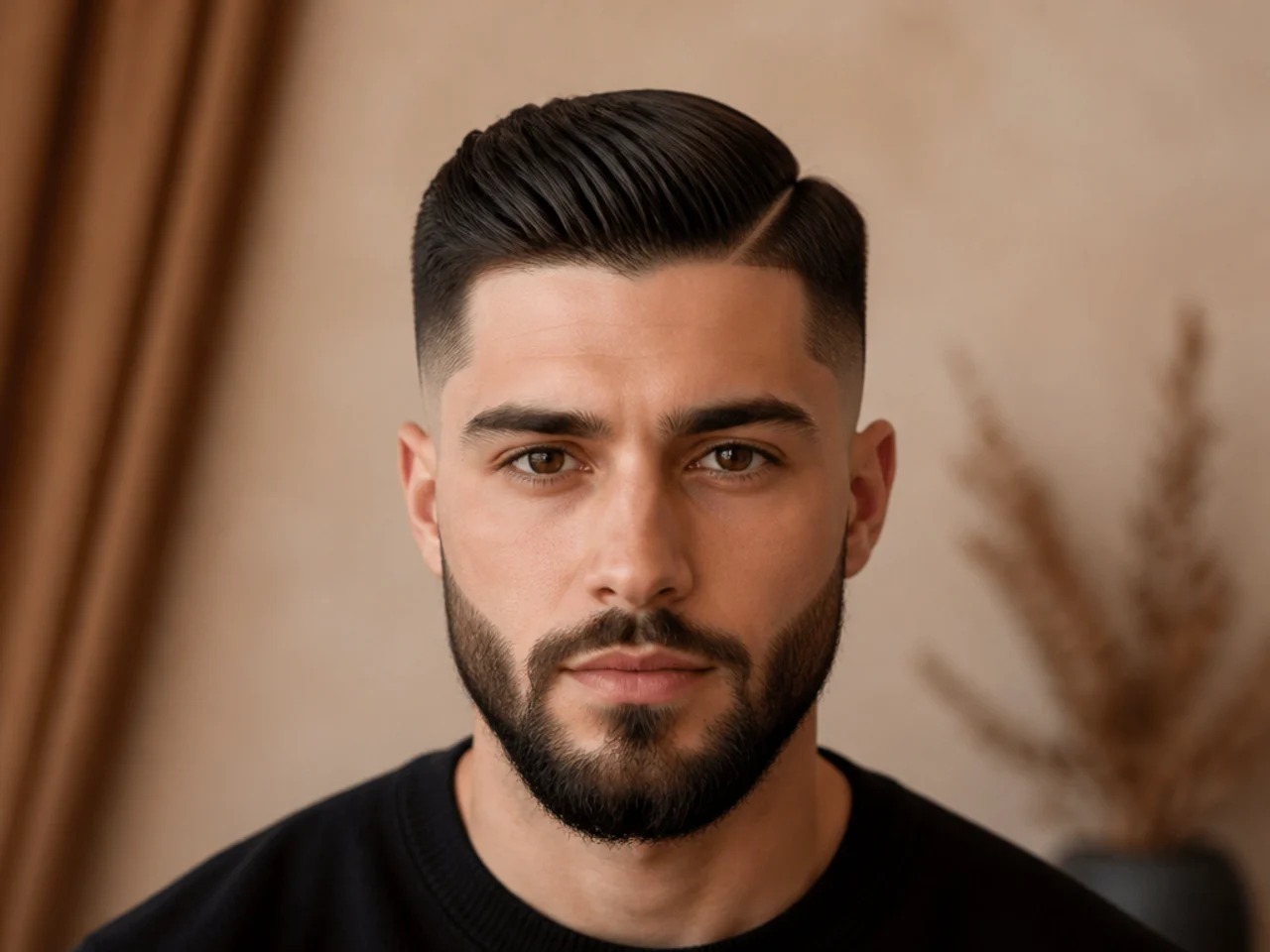 A shaved gap between taper and beard