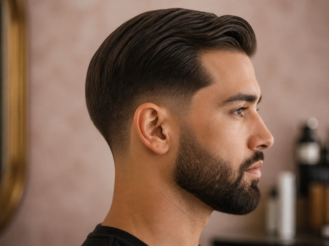 A low taper blending into a beard