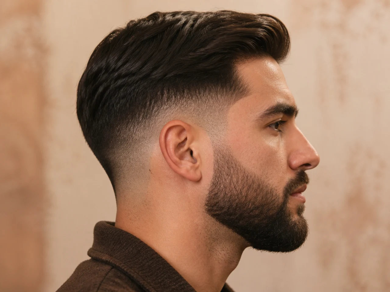 A taper line stopping just above a beard line