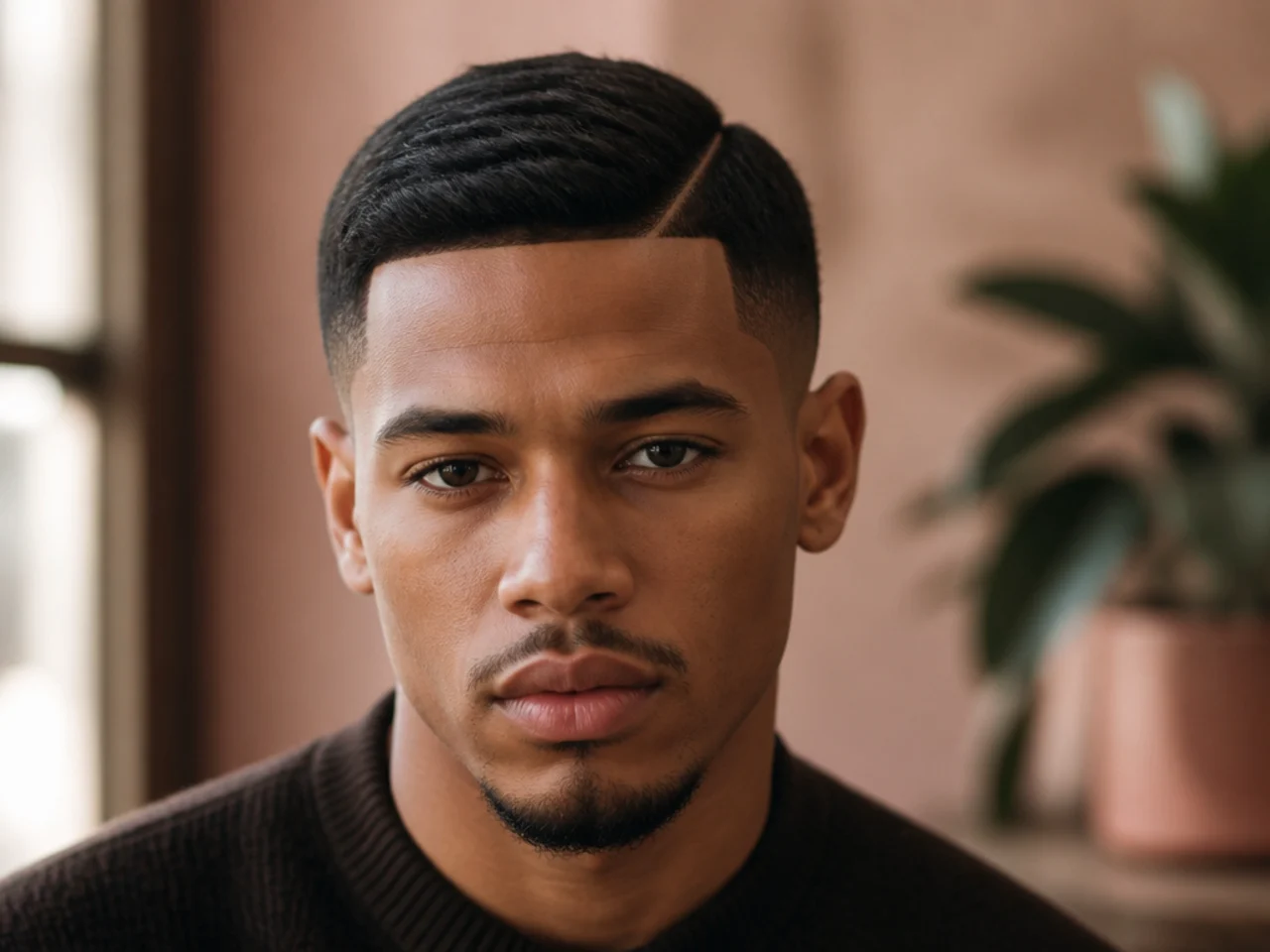 An ivy league haircut with a shape-up