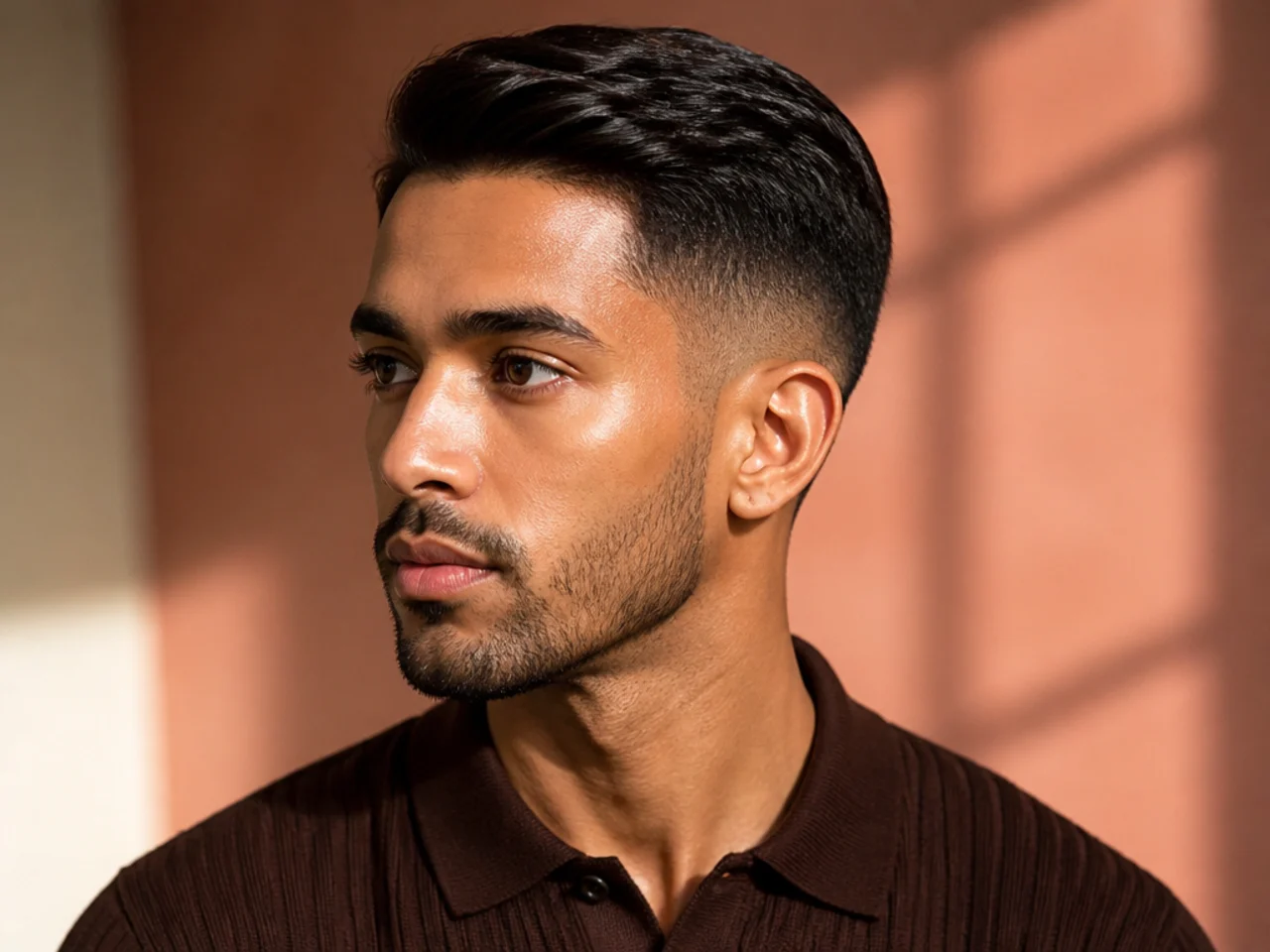 An ivy league haircut with a longer top