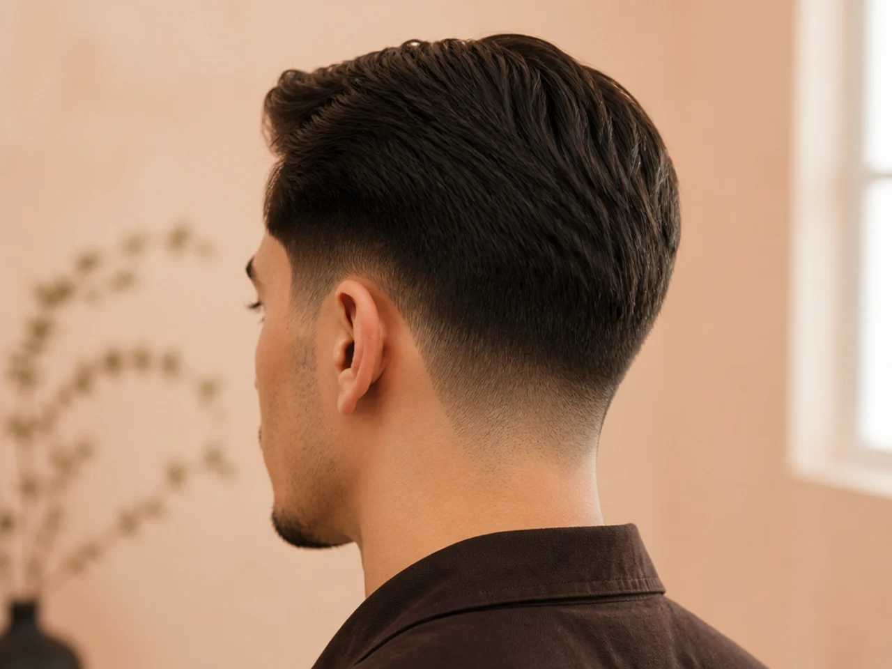The back of an ivy league haircut