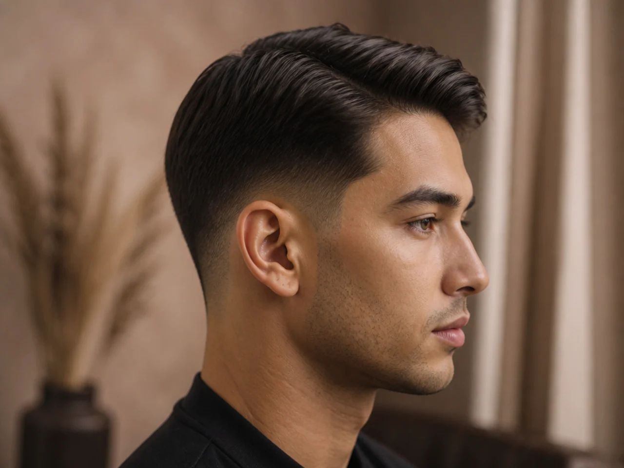 An ivy league with scissor-cut sides