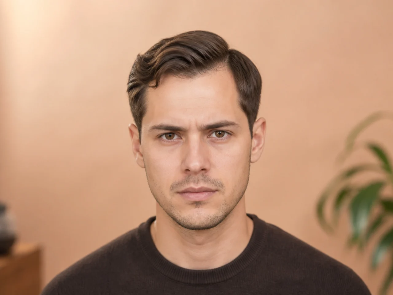 A folder of unusable front-facing haircut photos