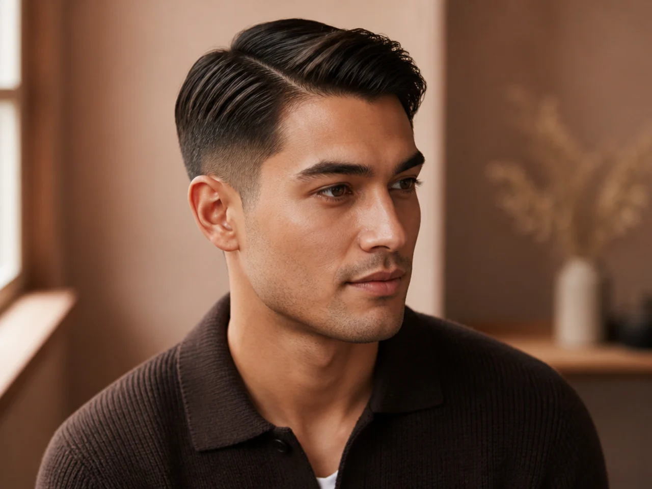 An ivy league styled with matte clay