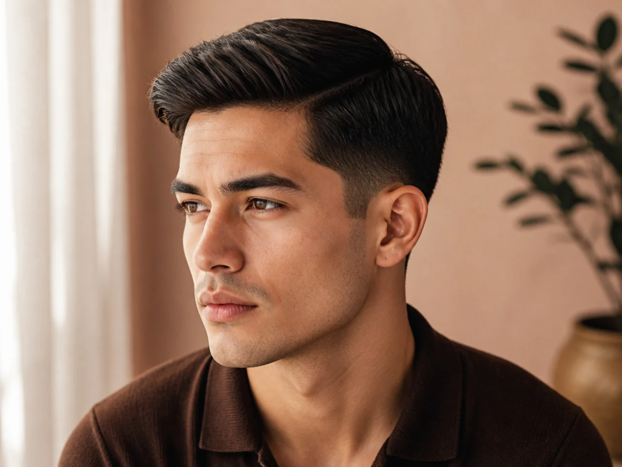 An ivy league taper on thick hair