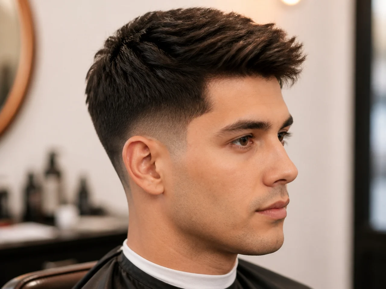 Textured Ivy League with Taper Fade