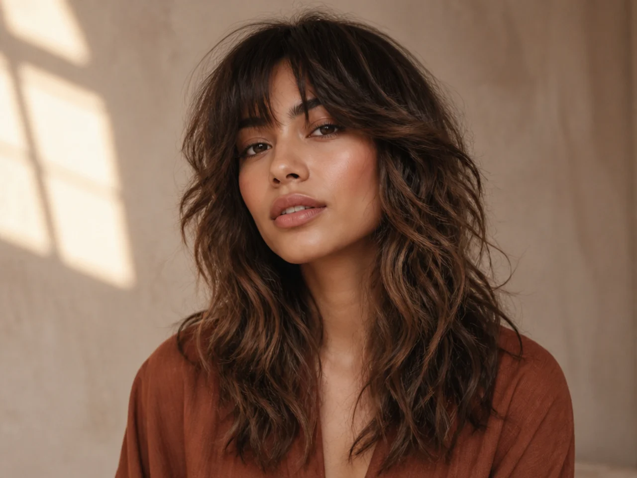 A shaggy layered cut