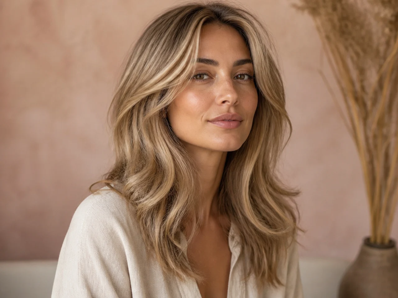 A sandy blonde shade