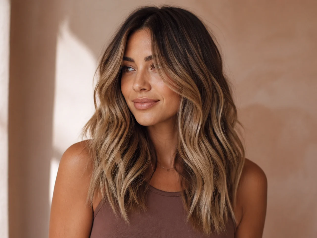 Grown-out blonde balayage