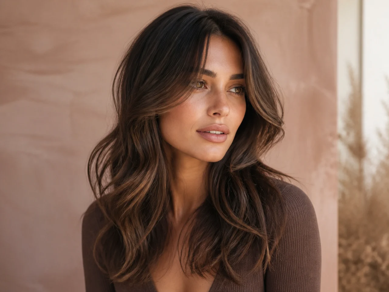 Brown applied over previously blonde hair