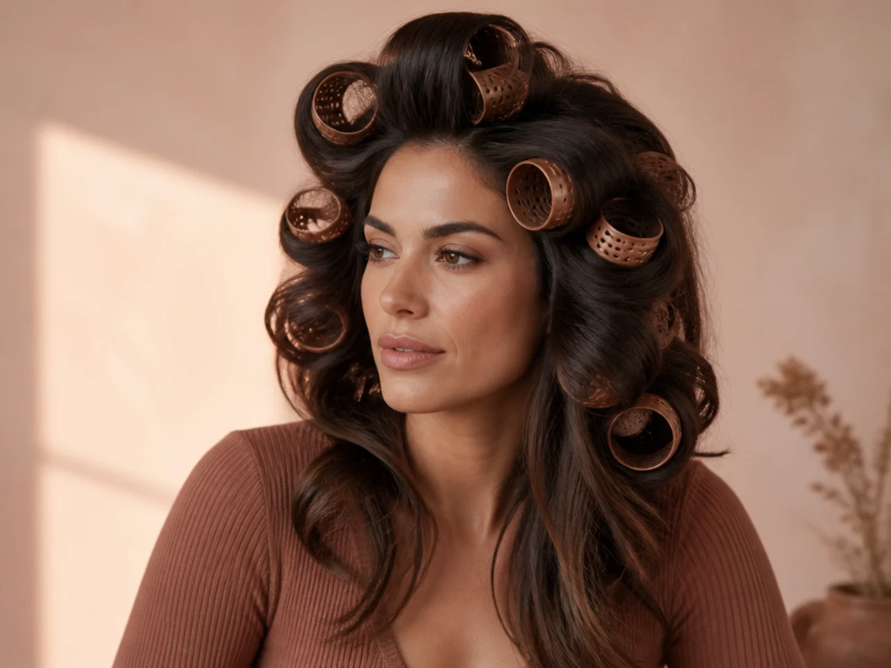 Large hot rollers set through the mid-lengths