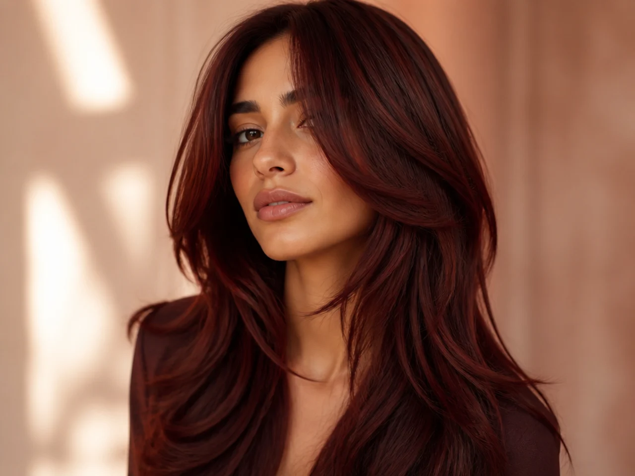 A dark auburn shade