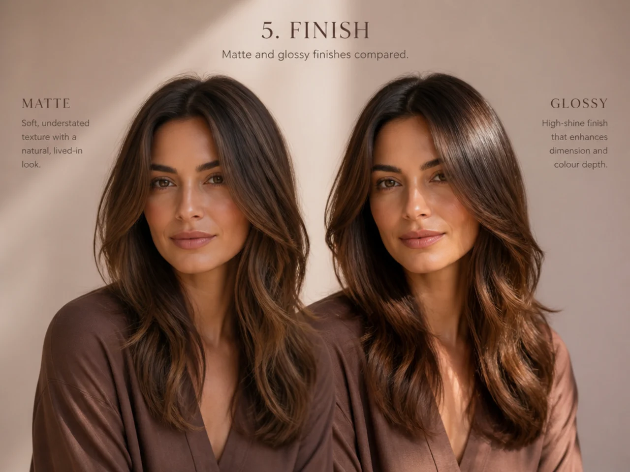 Matte and glossy finishes compared