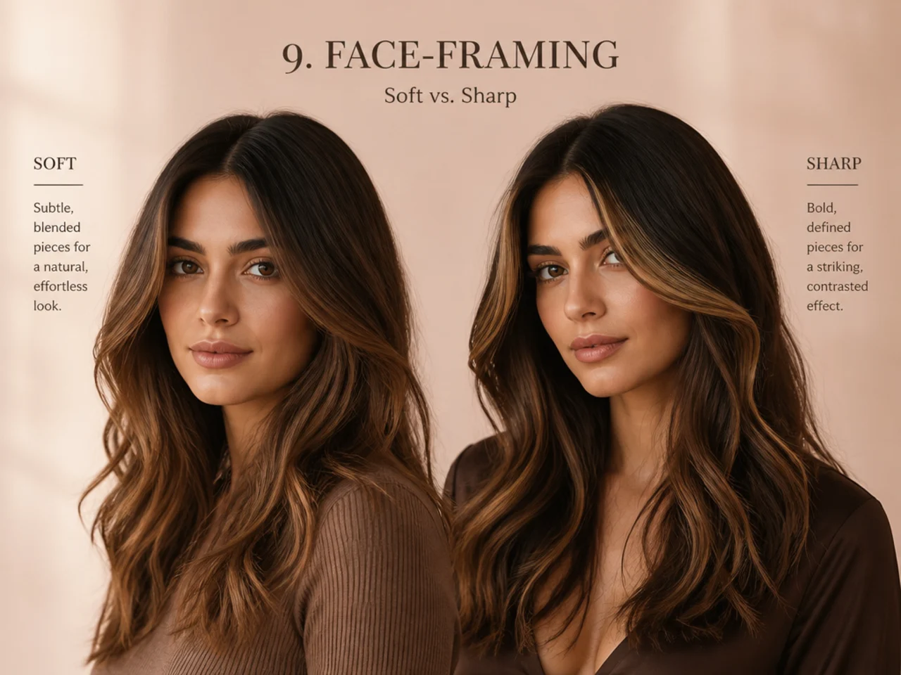 Soft and sharp face-framing compared