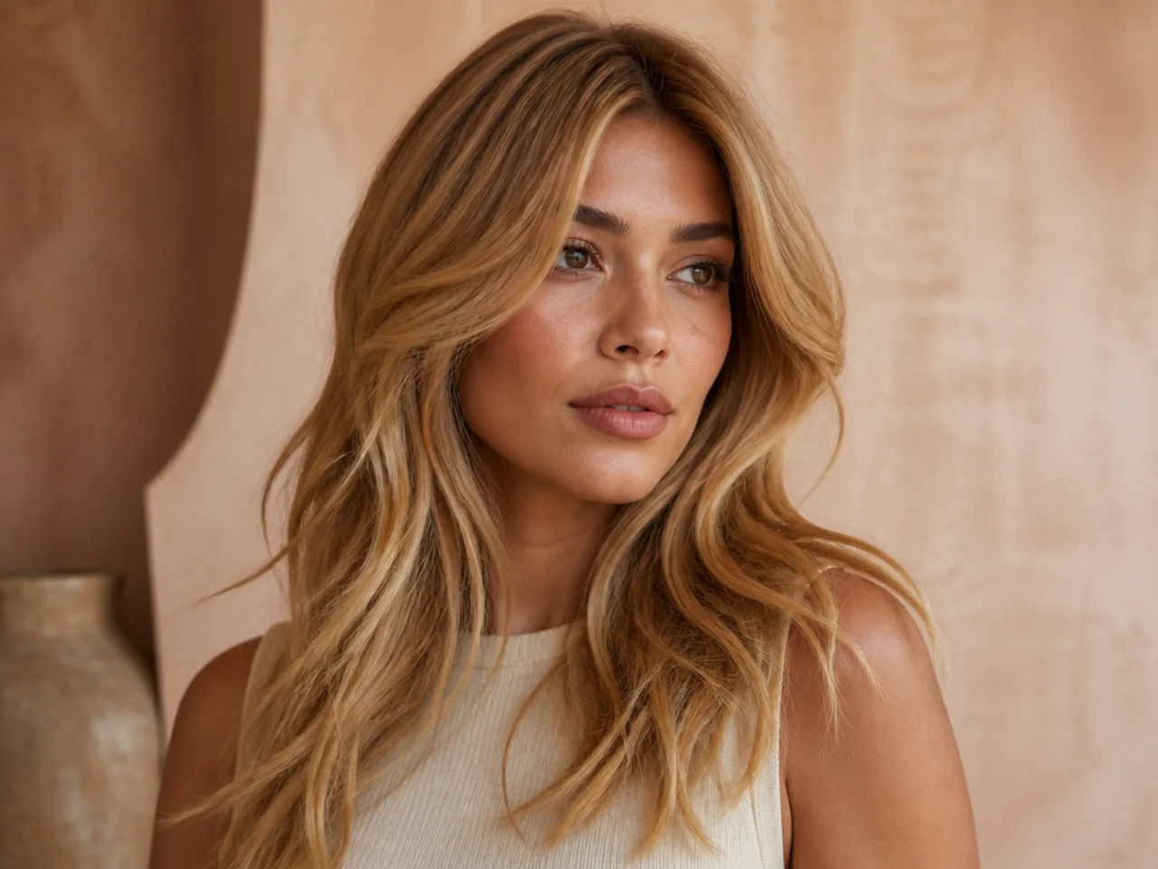 A golden blonde shade