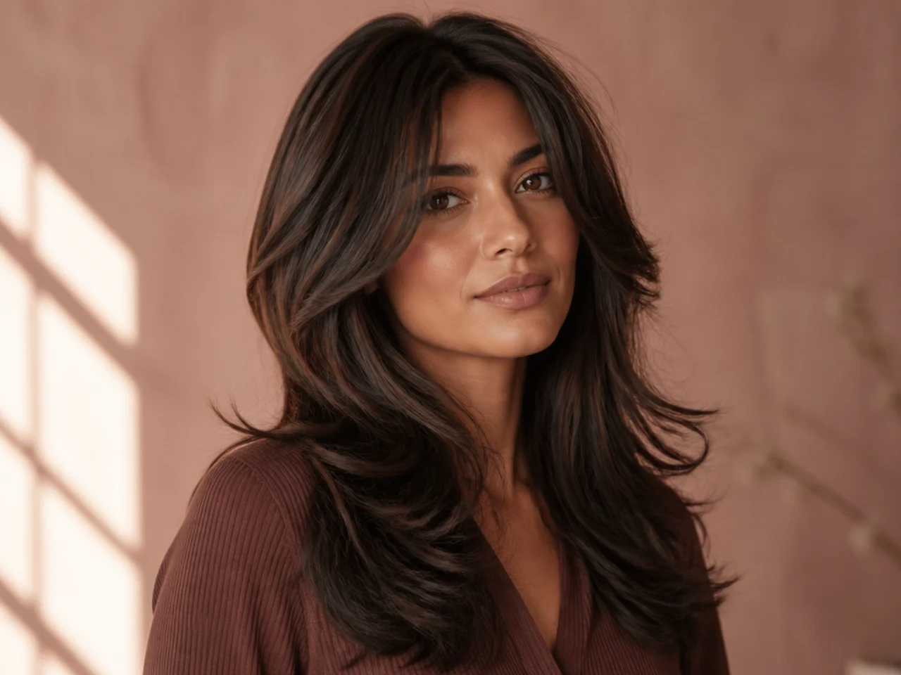 A dark chocolate brown base
