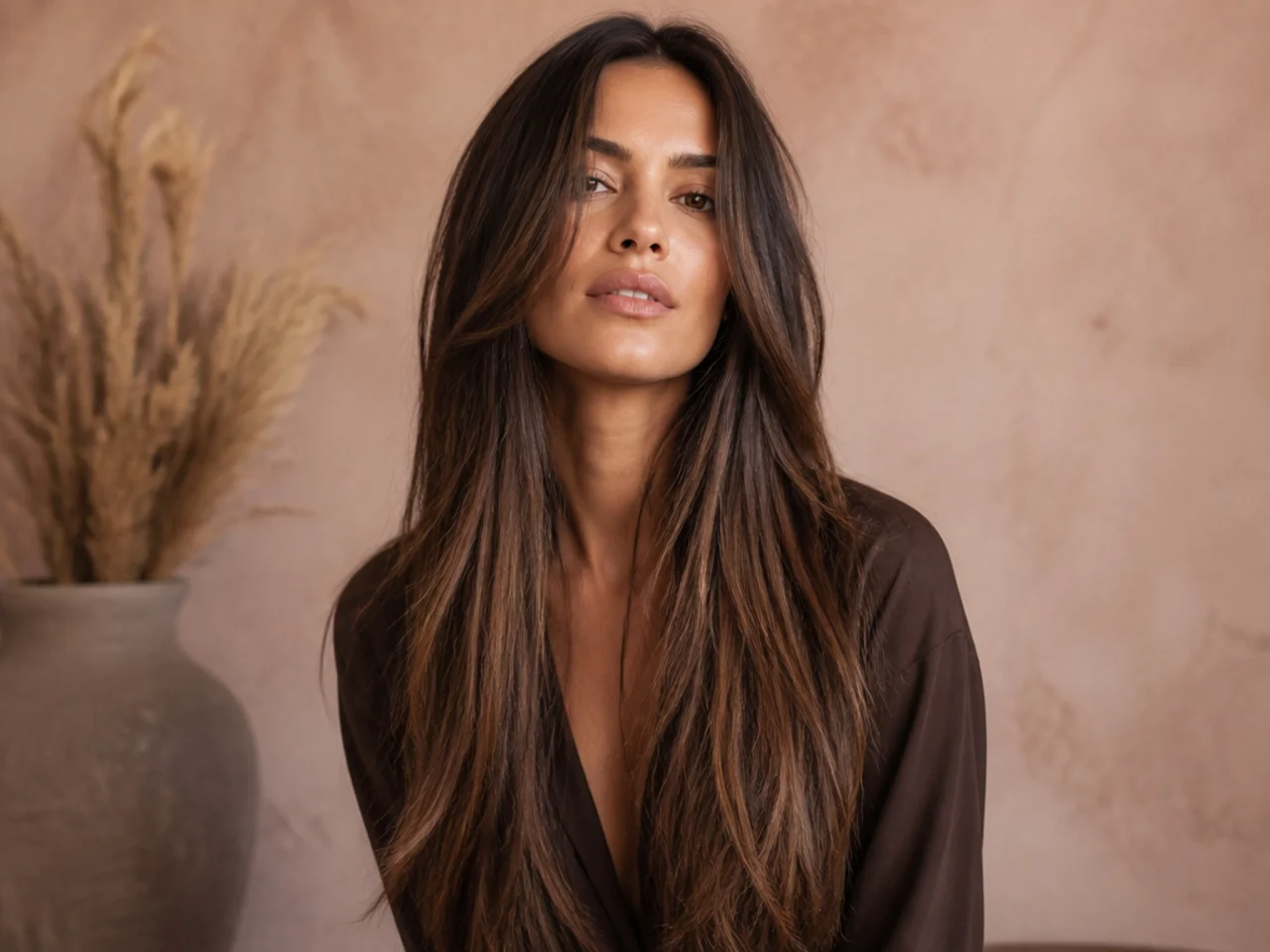 Very long hair with minimal layering