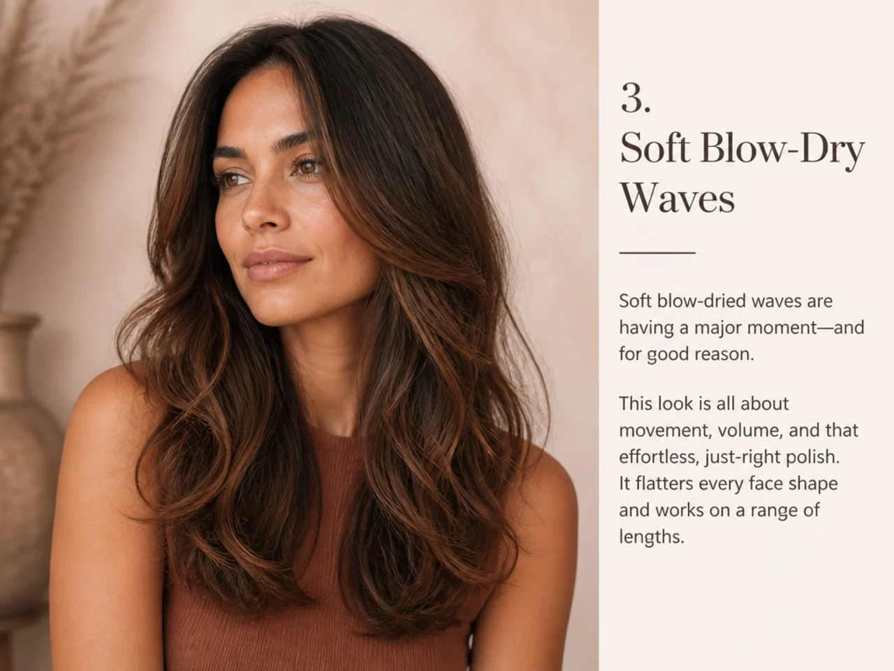 Soft blow-dried waves