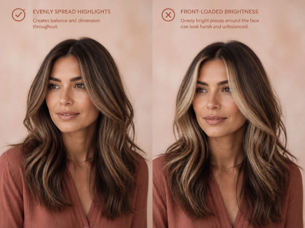 Evenly spread highlights compared with front-loaded brightness