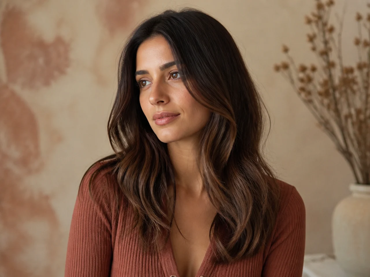Natural texture with grown-out natural colour