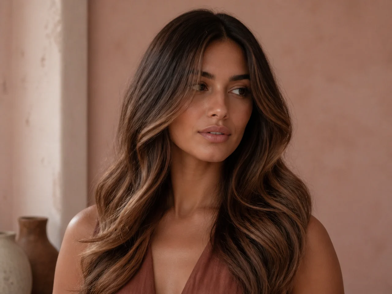 Natural waves gently brushed out