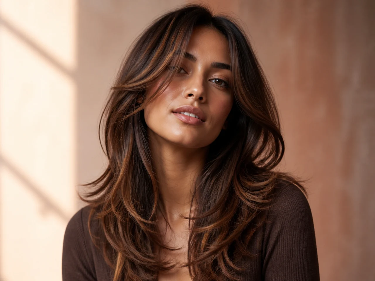 Natural texture with face-framing layers