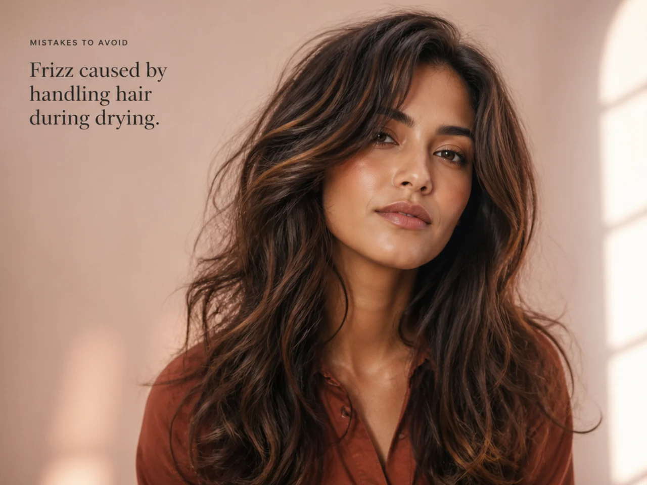 Frizz caused by handling hair during drying