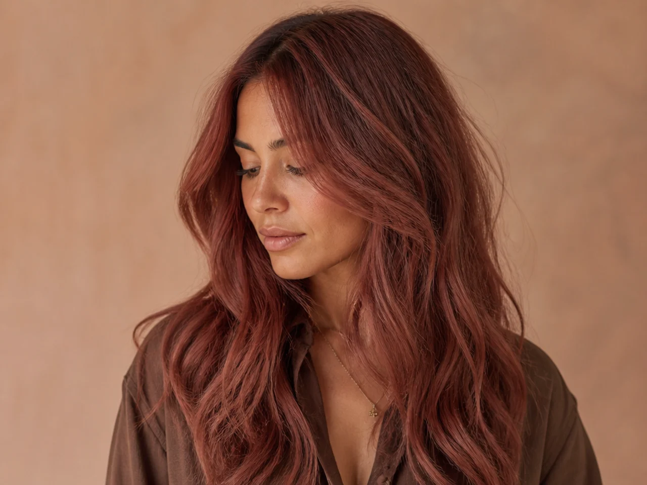 A faded red after several weeks