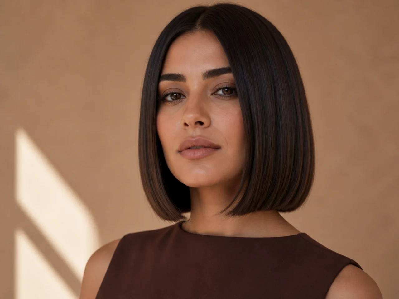 A sleek straight bob