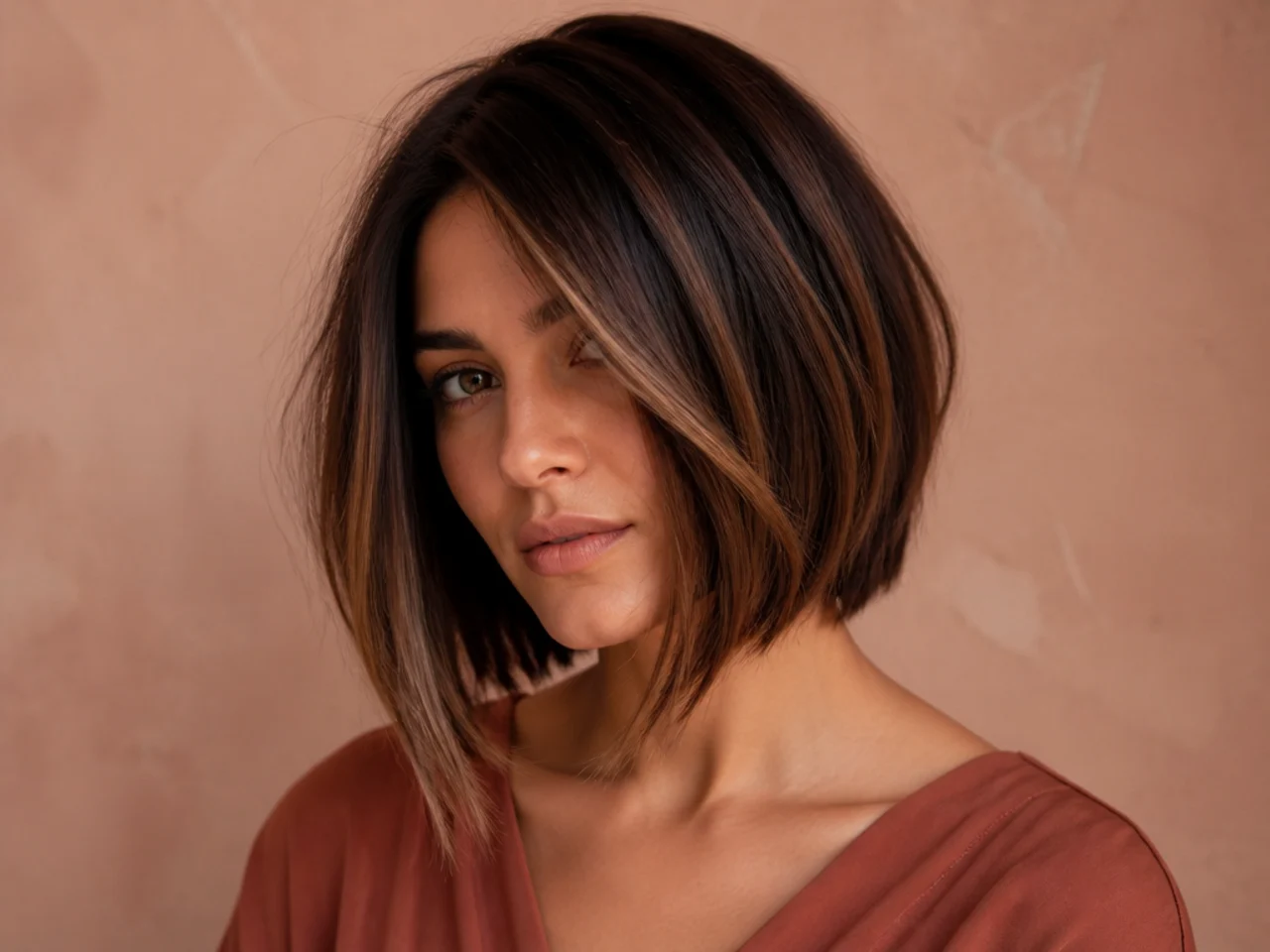 An angled bob