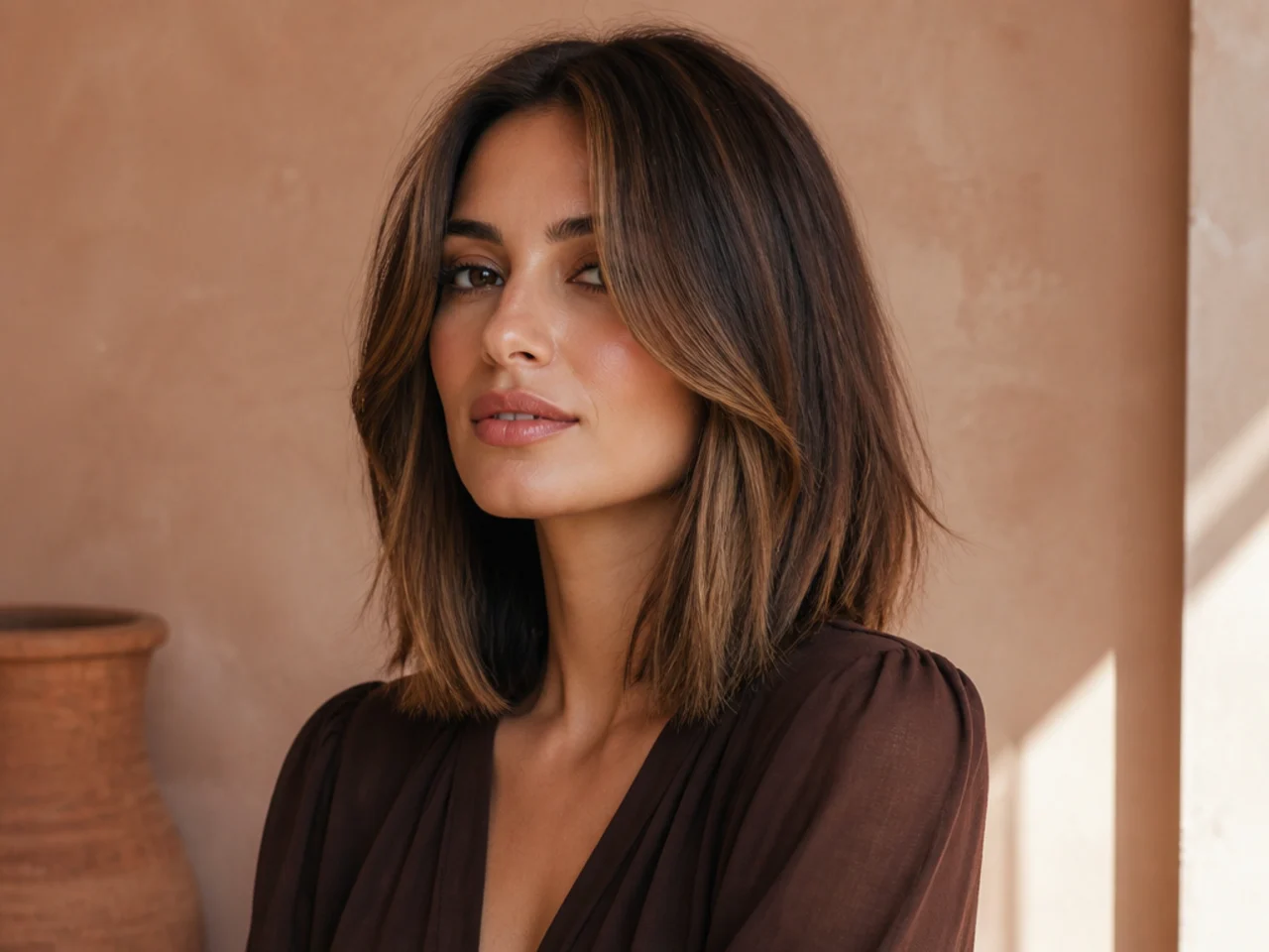 A blunt lob with face-framing pieces