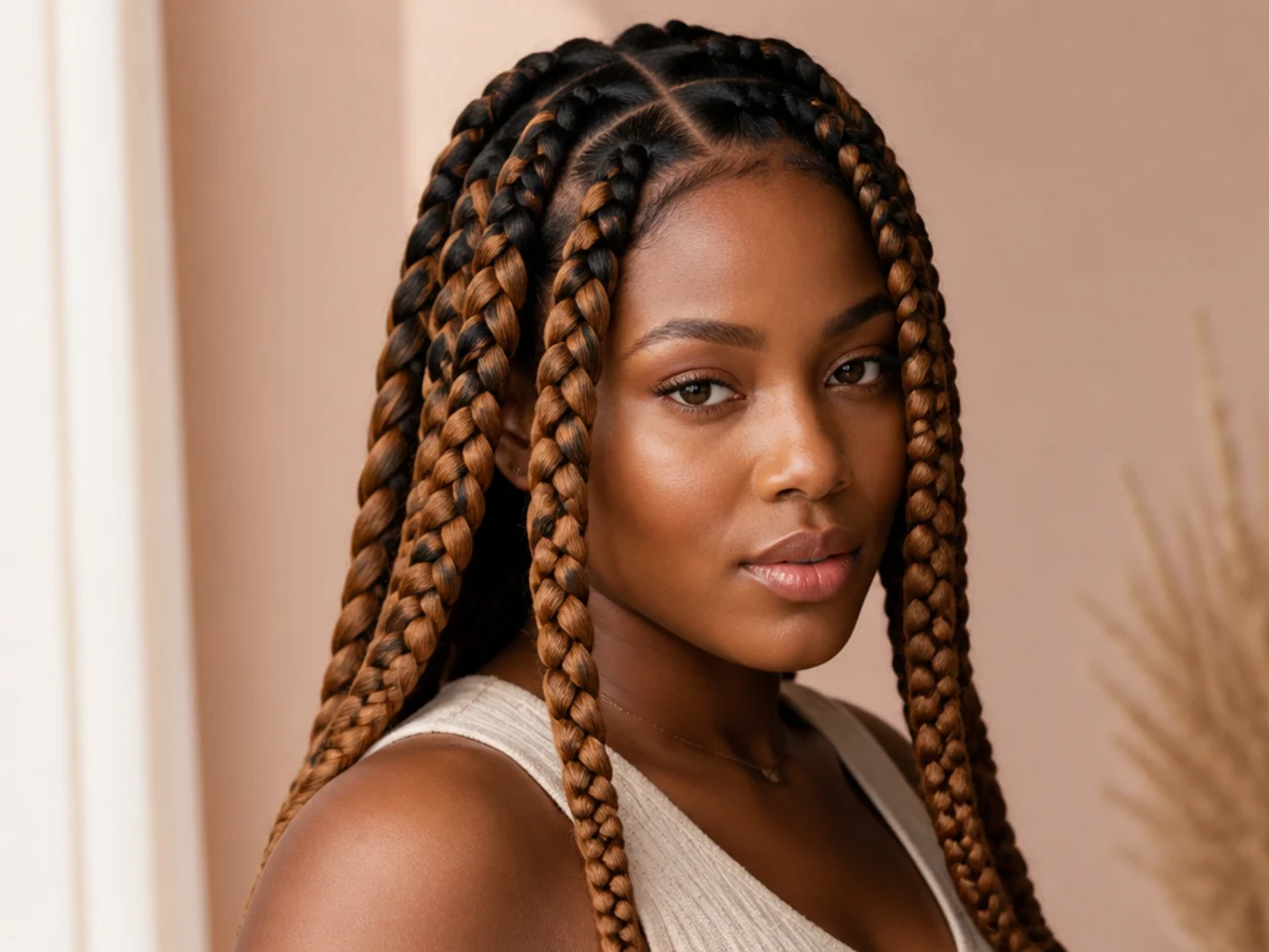 Two-tone jumbo braids
