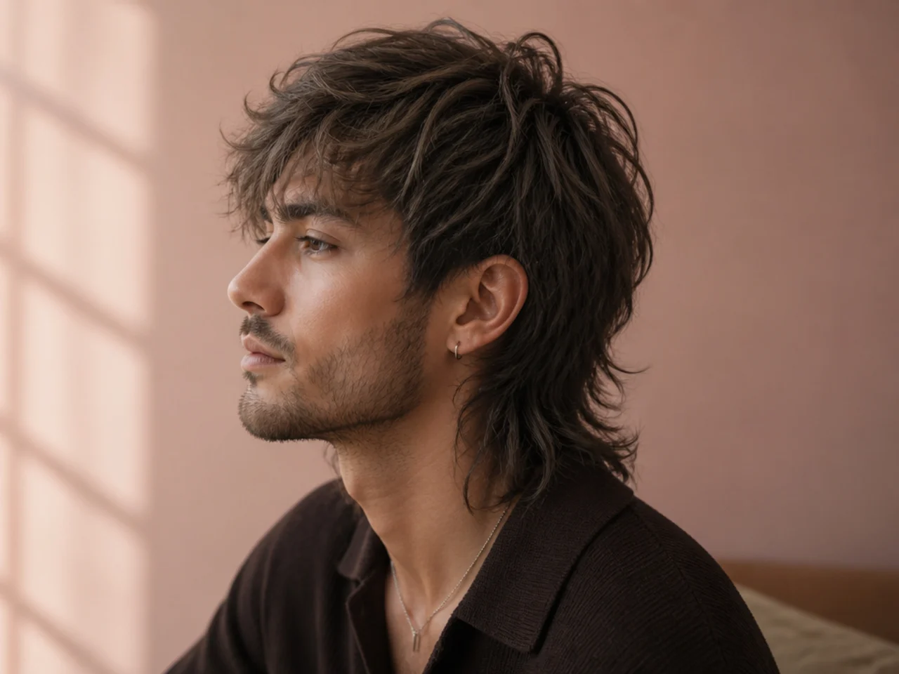An ash toned layered mullet