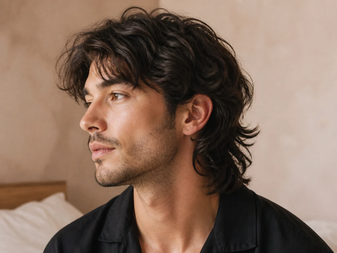 A wavy mullet with natural layer separation