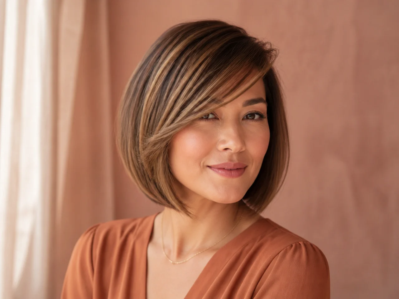 10. Side-Swept Bang Bob