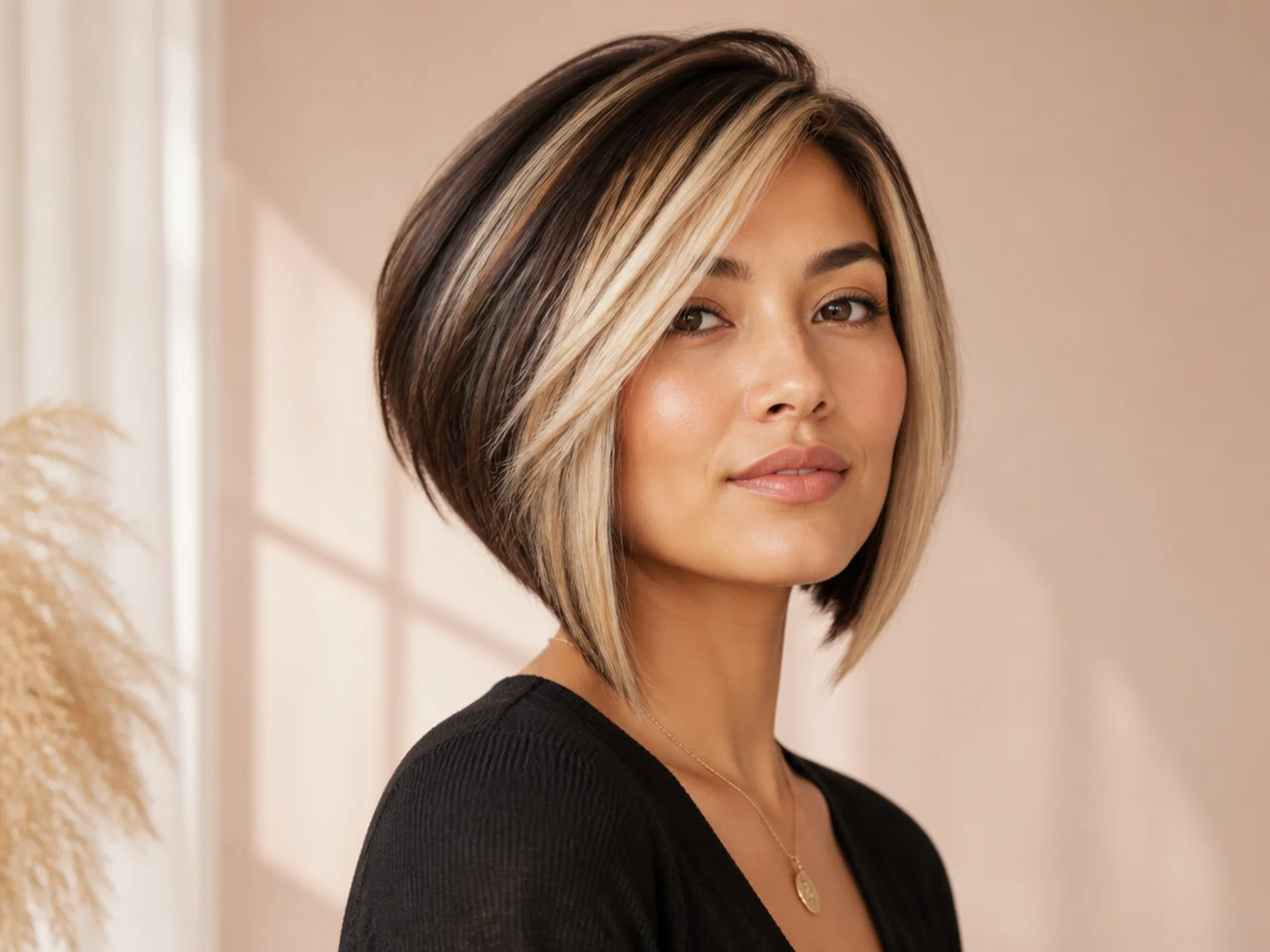 12. Two-Tone Angled Bob