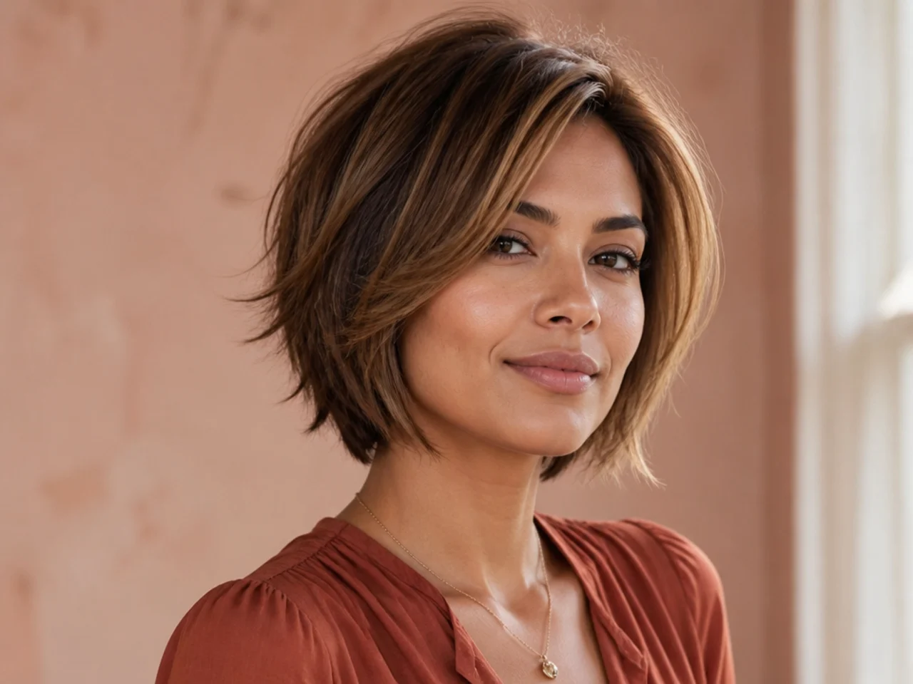 4. Layered Short Bob