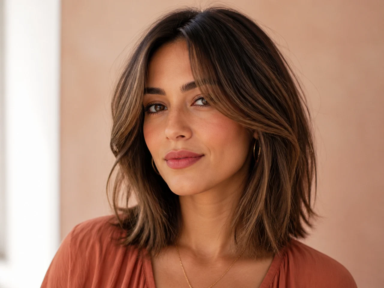 Lob with Curtain Bangs