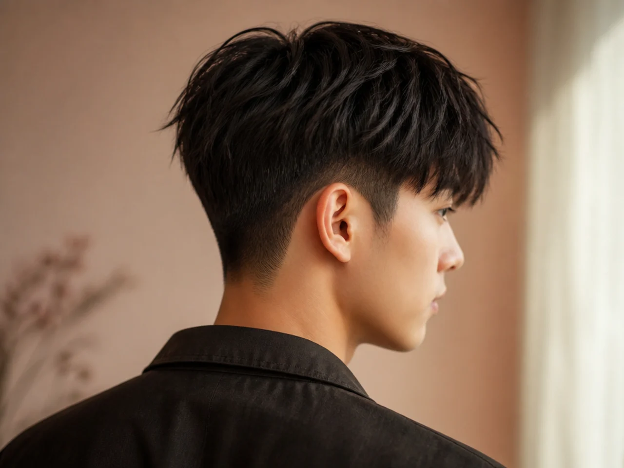 A textured Korean fringe broken into separate pieces