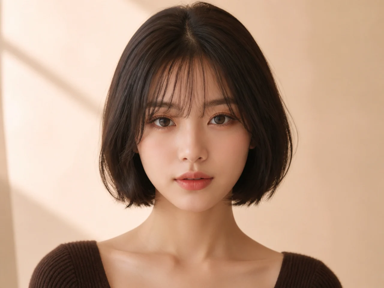See-through bangs with a bob